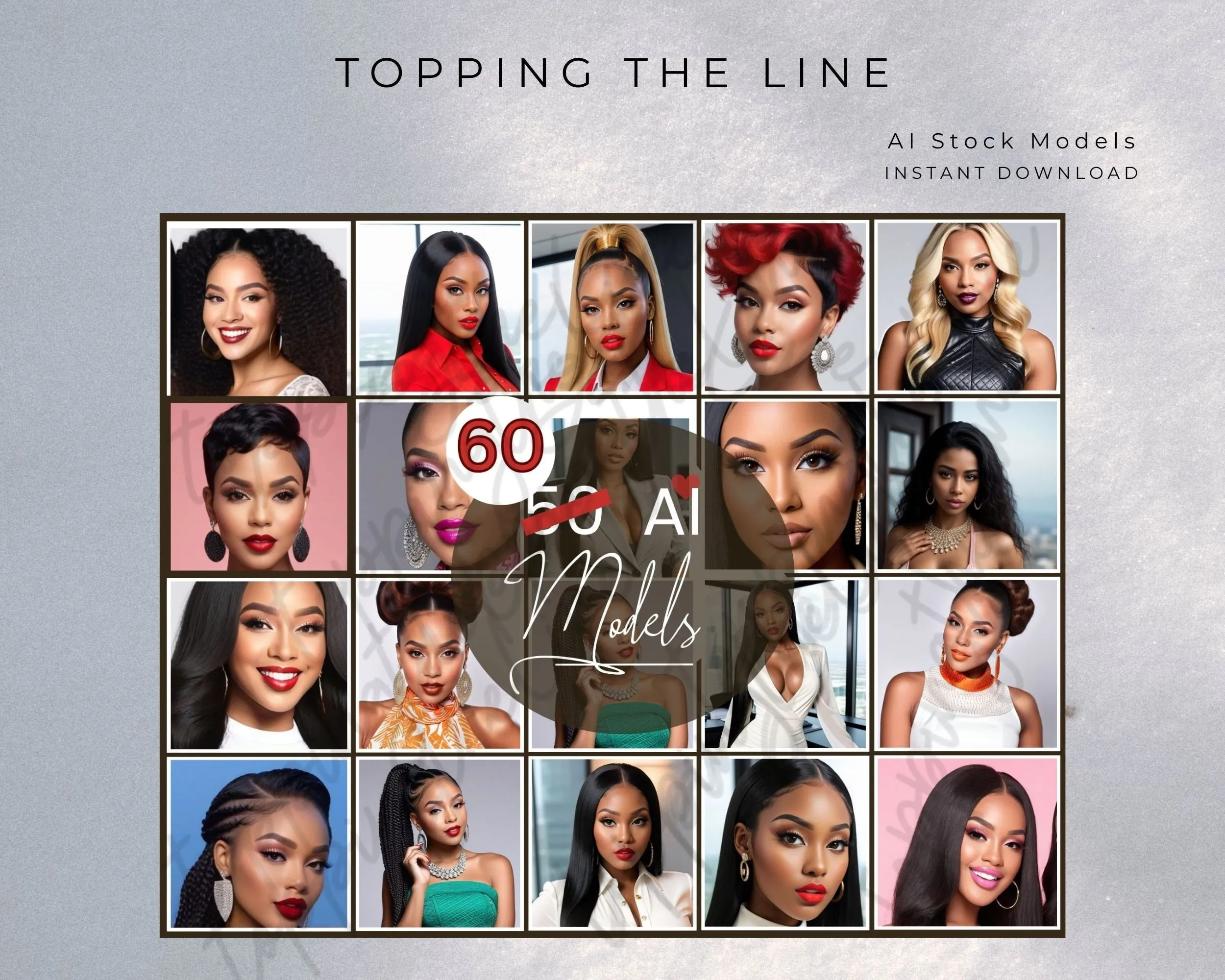 AI Female Model Bundle Elevate Your Brand Image with Exquisite Stock Models- Illuminate Your Business with Unmatched Luxury and Style Bonus!