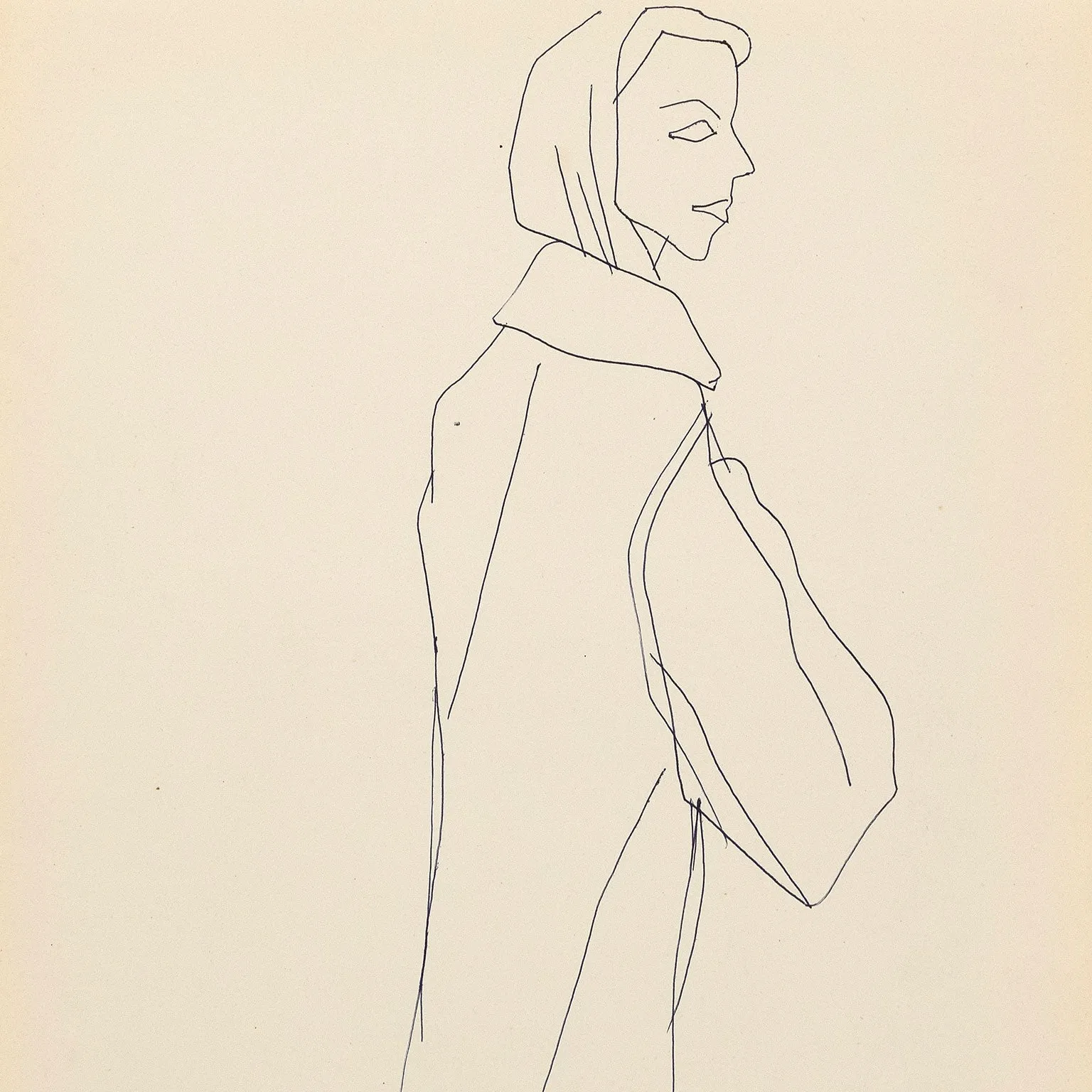 ANDY WARHOL "FAMOUS RAINCOAT", c. 1955