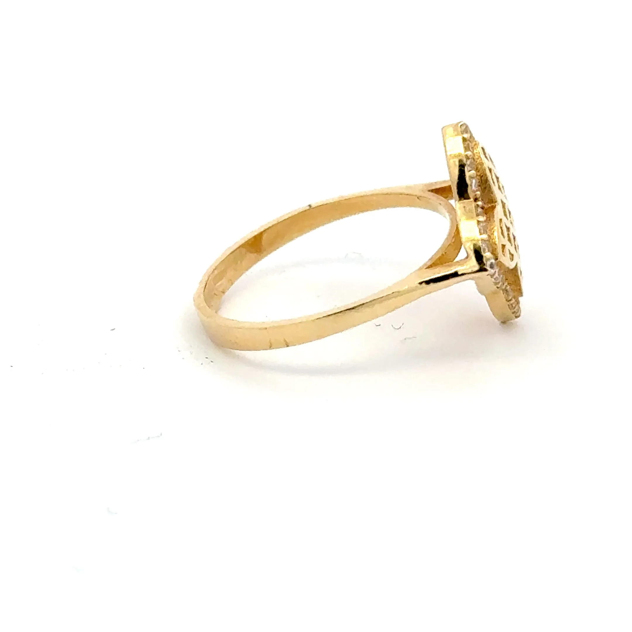 Elegant Gold and Diamond Ring 14k