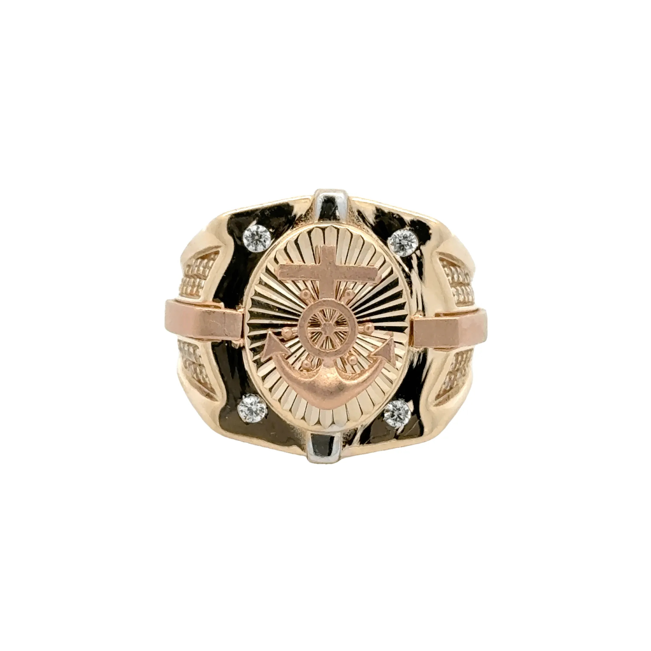 Elegant Gold Mariner Ring 14k