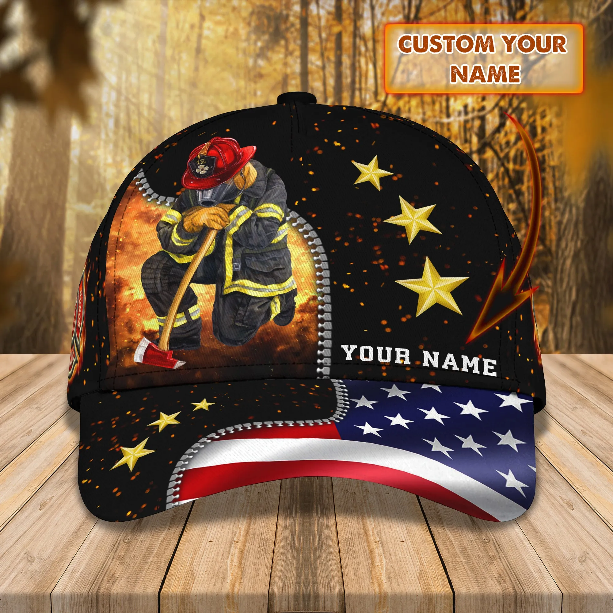 Firefighter 02 - Personalize Name Cap  - Loop - Ntp-265