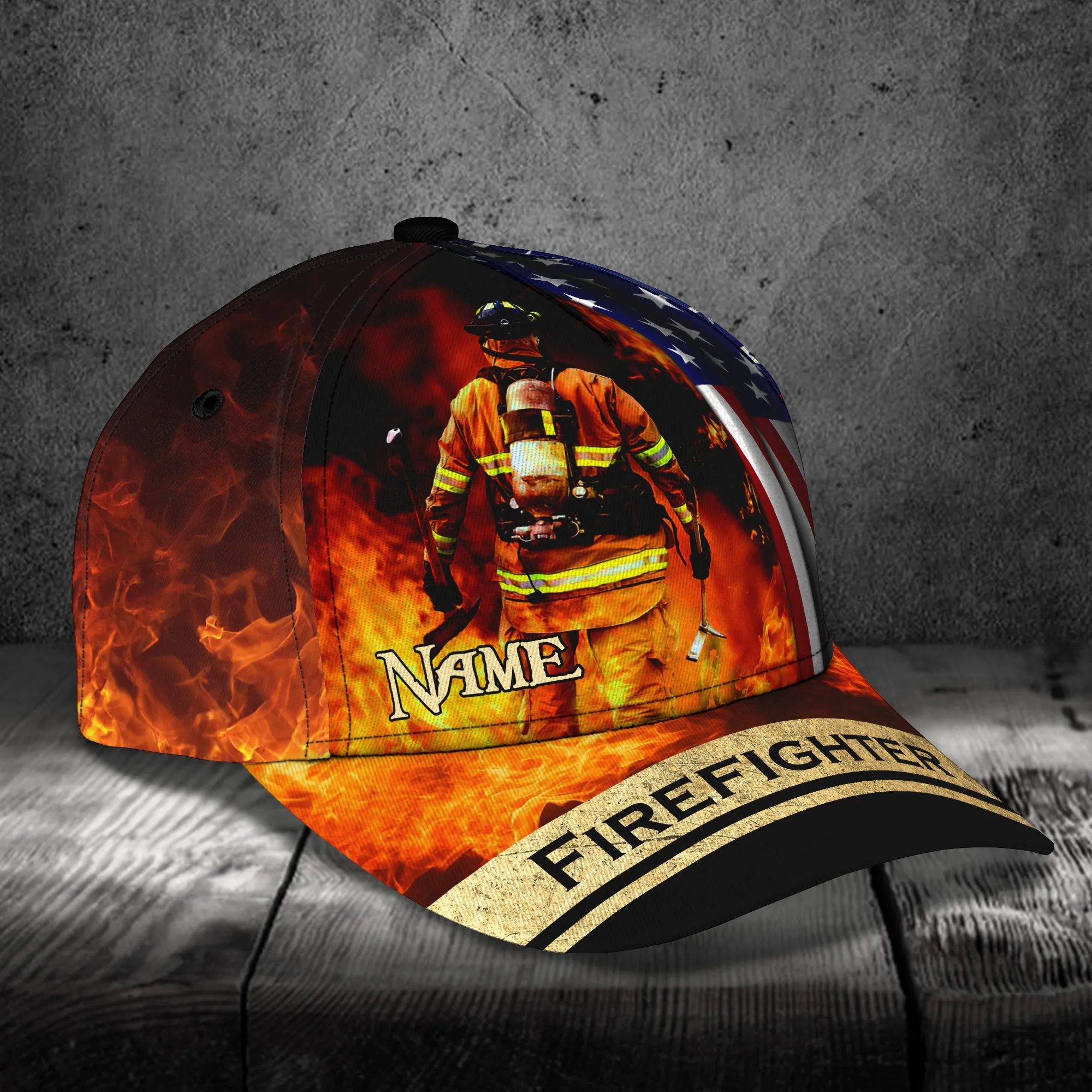 Firefighter 04 - Personalize Name Cap  - Loop - Ntp-267