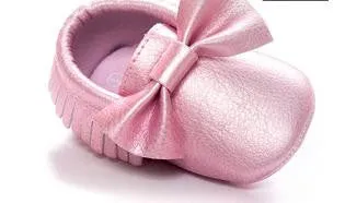 Handmade Soft Bottom Fashion Tassels Baby Moccasin Newborn Babies Shoes 14-colors PU leather Prewalkers Boots