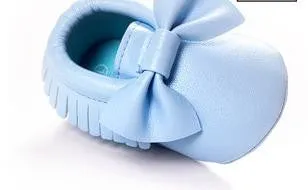 Handmade Soft Bottom Fashion Tassels Baby Moccasin Newborn Babies Shoes 14-colors PU leather Prewalkers Boots