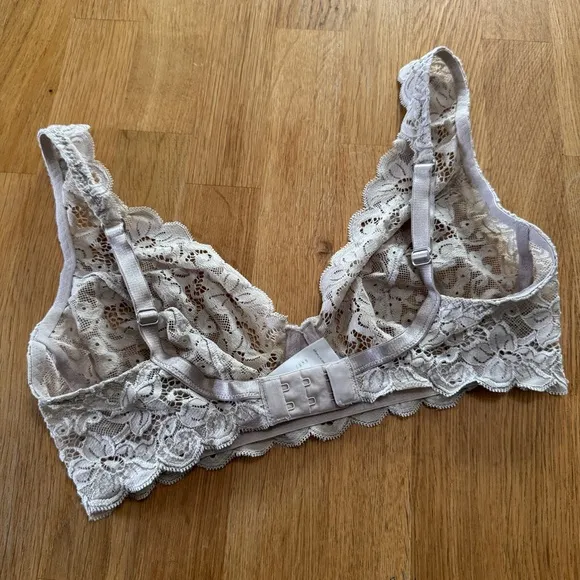 Hanro 34C Taupe Luxury Moments All Lace Soft Cup Wireless Bra Bralette