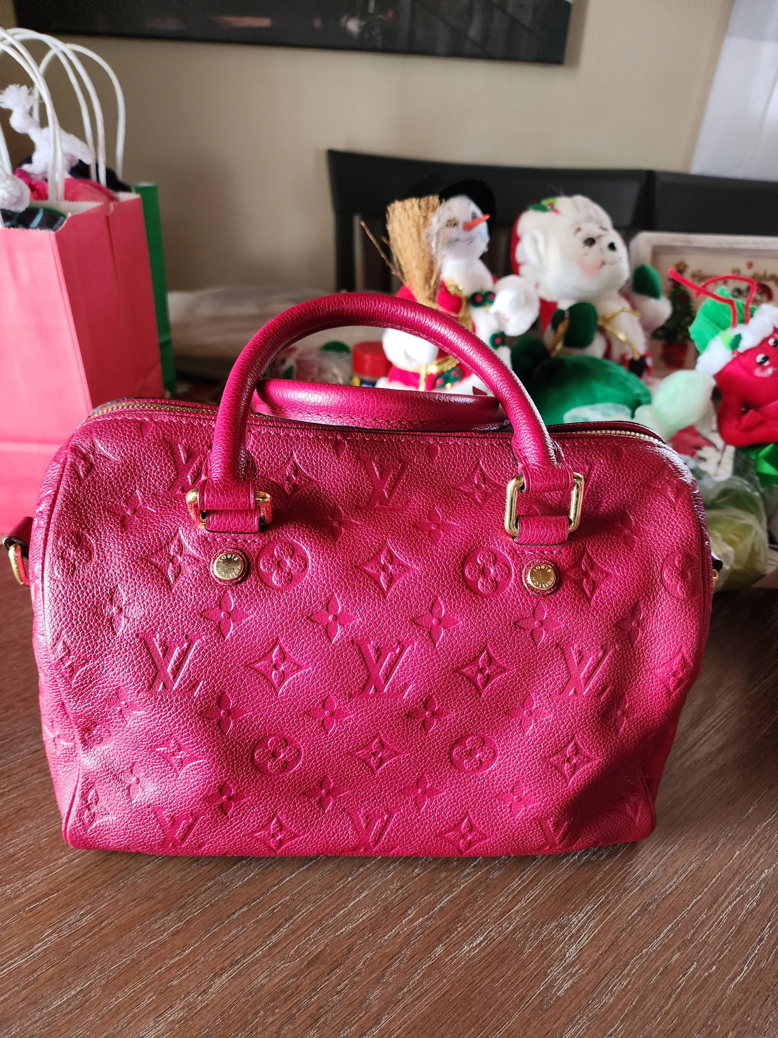 LOUIS VUITTON EMPREINTE SPEEDY 25 BANDOLIERE- JAIPUR PINK