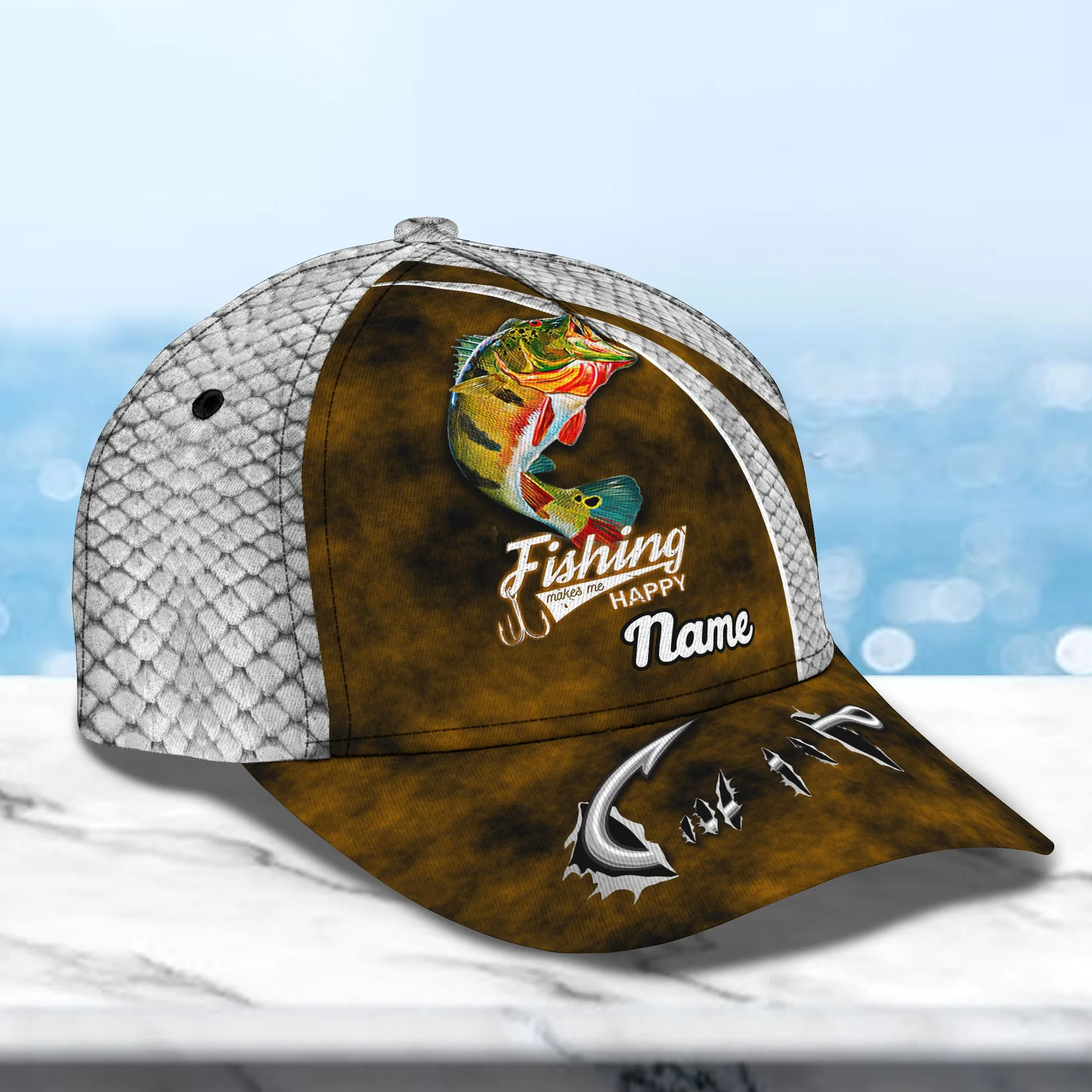 Peacock Bass Fishing 06 - Personalize Name Cap  - Loop - Ntp-163