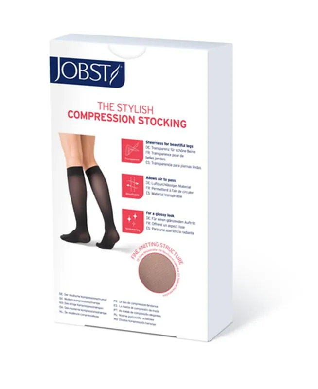 PR/1 JOBST ULTRASHEER WOMEN, KNEE HIGH, 15-20MMHG, LG, NATURAL, OPEN TOE