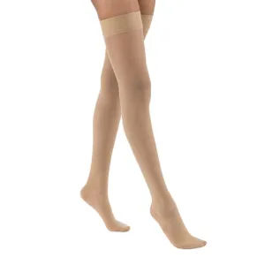 PR/1 JOBST ULTRASHEER WOMEN, THIGH HIGH W/SIL DOT BAND, 15-20MMHG, XL, NATURAL, CLOSED TOE