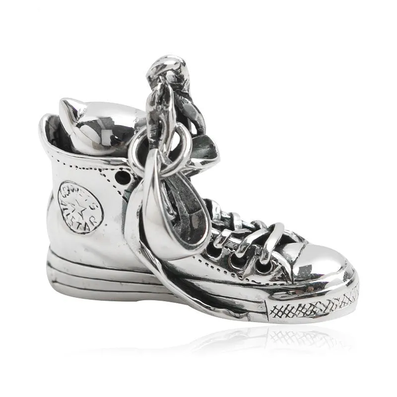 Silver Creative Personality Shoes Hidden Cat Pendant Necklace