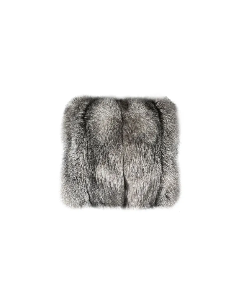 Silver Fox Fur Pillow